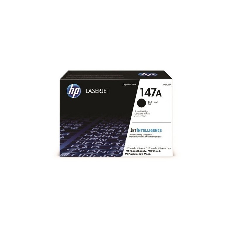 W1470A - Toner noir HP 147A - HP LaserJet Enterprise Flow MFP M634h / Flow MFP M635z