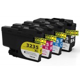 Pack jet d'encre compatible BROTHER LC-3235, 4 cartouches