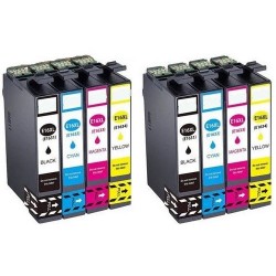 Pack jet d'encre compatible EPSON T16XL, 8 cartouches