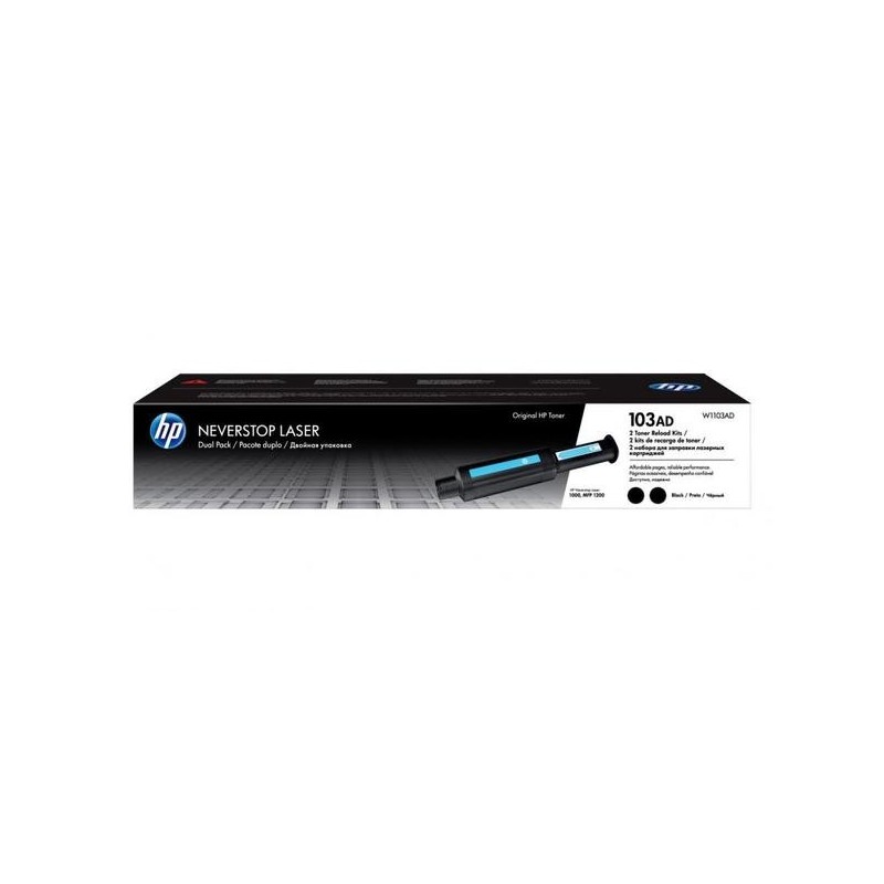 W1103AD -  Toner Noir Original HP 103AD - HP Neverstop Laser 1000a/1000w/1020c/1020w/1200a/1200w