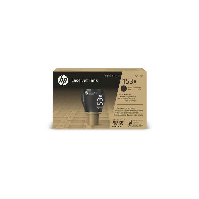 W1530A - Kit de recharge de toner Noir Original HP 153A - Imprimante HP LaserJet Tank 2604dw/1504w