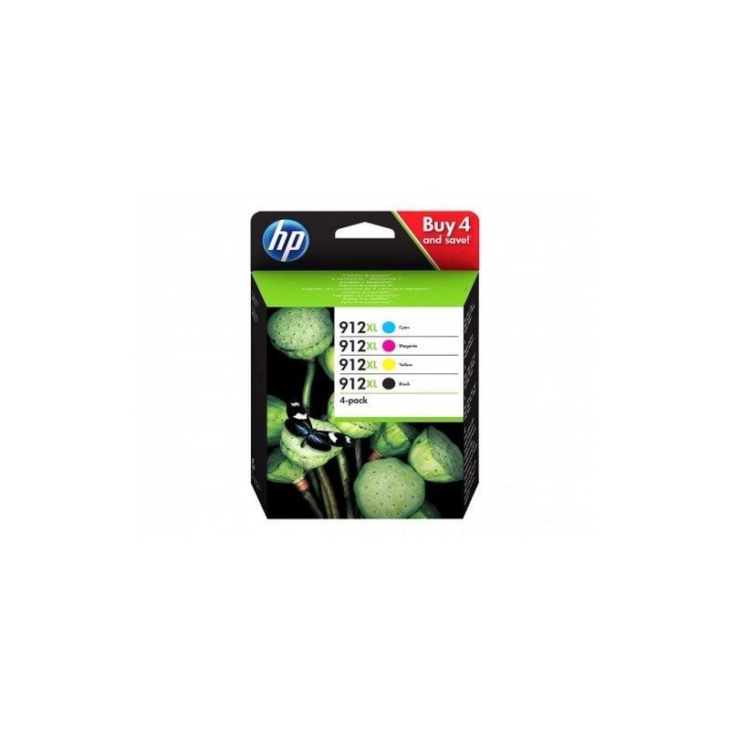 3YP34AE - Pack de 4 cartouches d'encre Original HP 912 BLK/C/M/J - OfficeJet Pro 8010 / Pro 8012 / Pro 8013