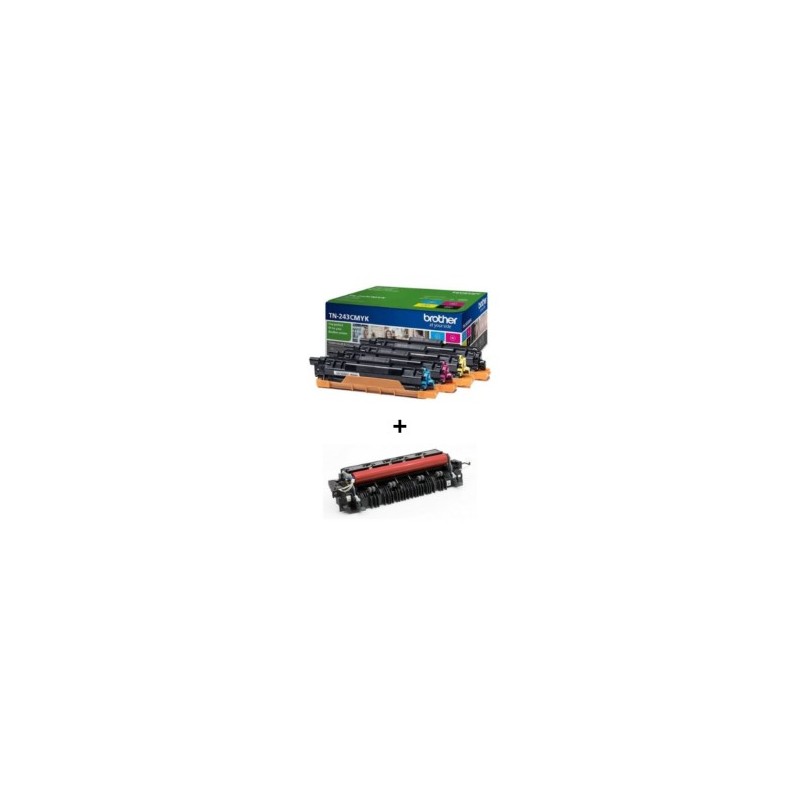 Pack 4 cartouches de toner Brother TN-243 BK/C/Y/M + 1 kit de fusion D0135X001 offert