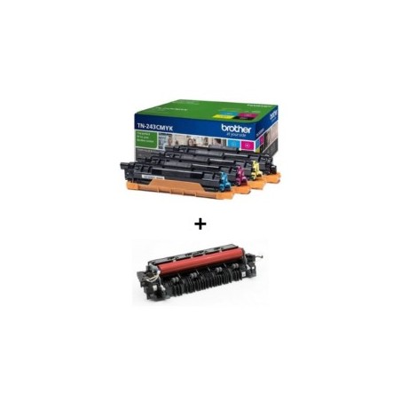 Pack 4 cartouches de toner Brother TN-243 BK/C/Y/M + 1 kit de fusion D0135X001 offert