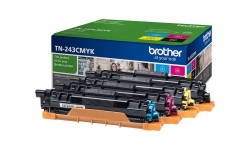 Pack 4 cartouches de toner Brother TN-243 BK/C/Y/M + 1 kit de fusion D0135X001 offert