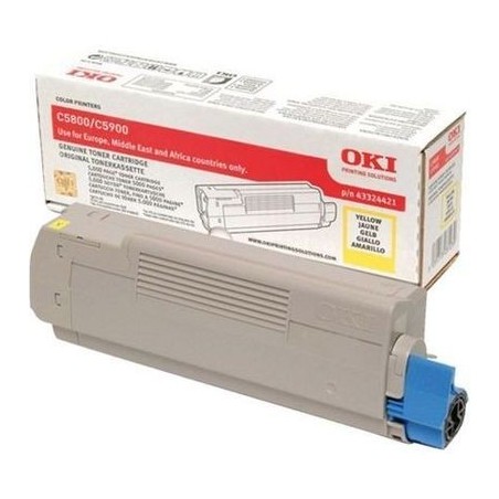 43324421 Toner Jaune Original pour imprimante OKI 43324421 Toner Jaune Original pour imprimante OKI