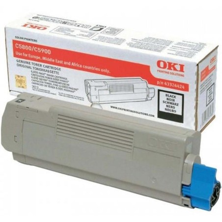 43324424 Toner Noir Original pour imprimante OKI 43324424 Toner Noir Original pour imprimante OKI