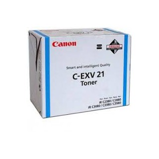 Canon Toner C-EXV 21 Cyan 14 000 pages réf. 0453B002 260g pour imprimante iR C3380. C3380i. C2880. C2380i. C3080. C3580