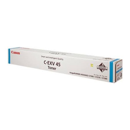 Canon Toner C-EXV 45 Cyan 52 000 pages réf. 6944B002 pour imprimante iR ADVANCE C7260i. 7270i. 7280i Canon Toner C-EXV 45 Cyan 52 000 pages réf. 6944B002 pour imprimante iR ADVANCE C7260i. 7270i. 7280i