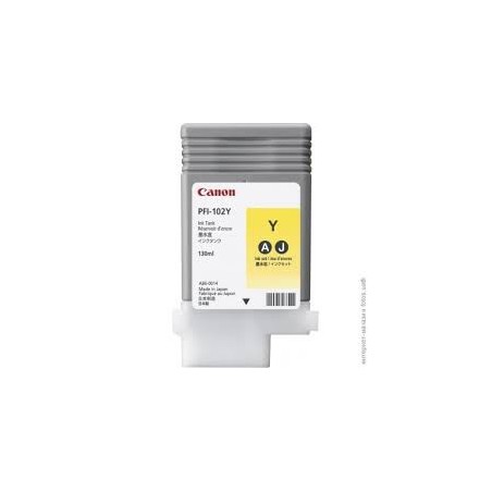 Encre Canon PFI-102 Jaune 0898B001 130ml pour traceur iPF500 LP17 iPF600 iPF605 iPF610 LP24 iPF650 iPF655 iPF700 iPF710 Encre Canon PFI-102 Jaune 0898B001 130ml pour traceur iPF500 LP17 iPF600 iPF605 iPF610 LP24 iPF650 iPF655 iPF700 iPF710