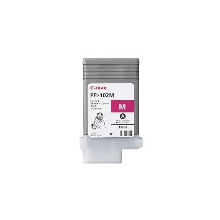 Encre Canon PFI-102 Magenta réf. 0897B001 130ml pour traceur iPF500 LP17 iPF600 iPF605 iPF610 LP24 iPF700 iPF710 iPF720