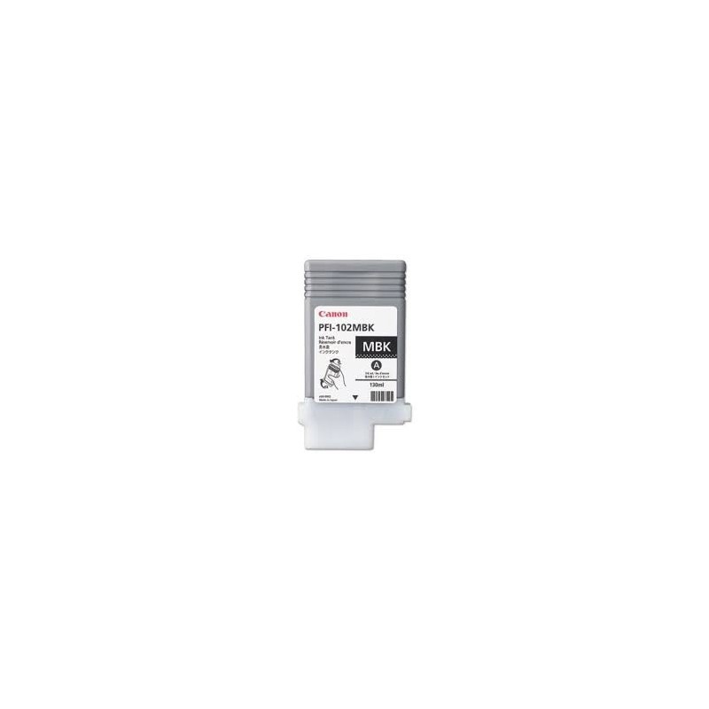Encre Canon PFI-102 Noir mat réf. 0894B001 130ml pour traceur iPF500 510 600 610 655 700 710 750 755 LP17 24