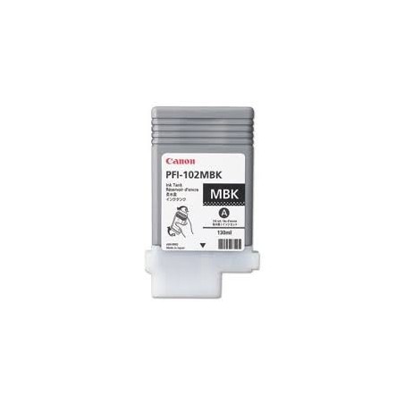Encre Canon PFI-102 Noir mat réf. 0894B001 130ml pour traceur iPF500 510 600 610 655 700 710 750 755 LP17 24 Encre Canon PFI-102 Noir mat réf. 0894B001 130ml pour traceur iPF500 510 600 610 655 700 710 750 755 LP17 24