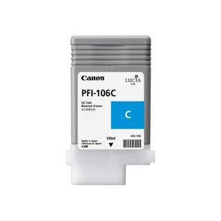 Encre Canon PFI-106 Cyan réf. 6622B001 130ml pour traceur iPF6300, 6350, 6400, 6450