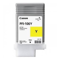 Encre Canon PFI-106 Jaune réf. 6624B001 130ml pour traceur iPF6300, 6350, 6400, 6450