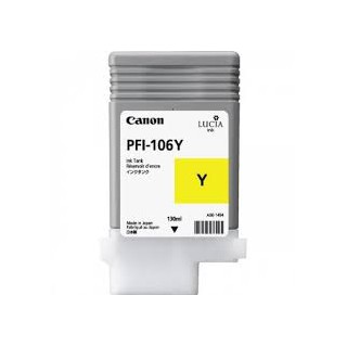 Encre Canon PFI-106 Jaune réf. 6624B001 130ml pour traceur iPF6300, 6350, 6400, 6450