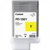 Encre Canon PFI-106 Jaune réf. 6624B001 130ml pour traceur iPF6300, 6350, 6400, 6450