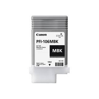 Encre Canon PFI-106 Matte Noir réf. 6620B001 130ml pour traceur iPF6300, 6350, 6400, 6450