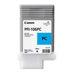 Encre Canon PFI-106 Photo Cyan réf. 6625B001 130ml pour traceur iPF6300, 6350, 6400, 6450