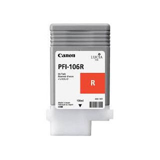 Encre Canon PFI-106 Rouge réf. 6627B001 130ml pour traceur iPF6300, 6350, 6400, 6450