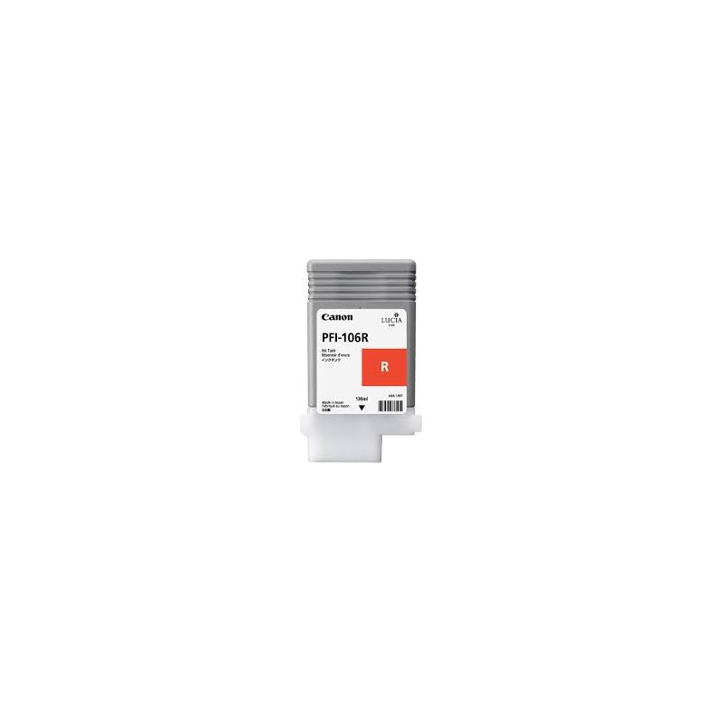 Encre Canon PFI-106 Rouge réf. 6627B001 130ml pour traceur iPF6300, 6350, 6400, 6450