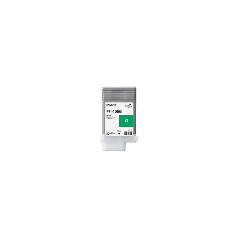 Encre Canon PFI-106 Vert réf. 6628B001 130ml pour traceur iPF6300, 6350, 6400, 6450