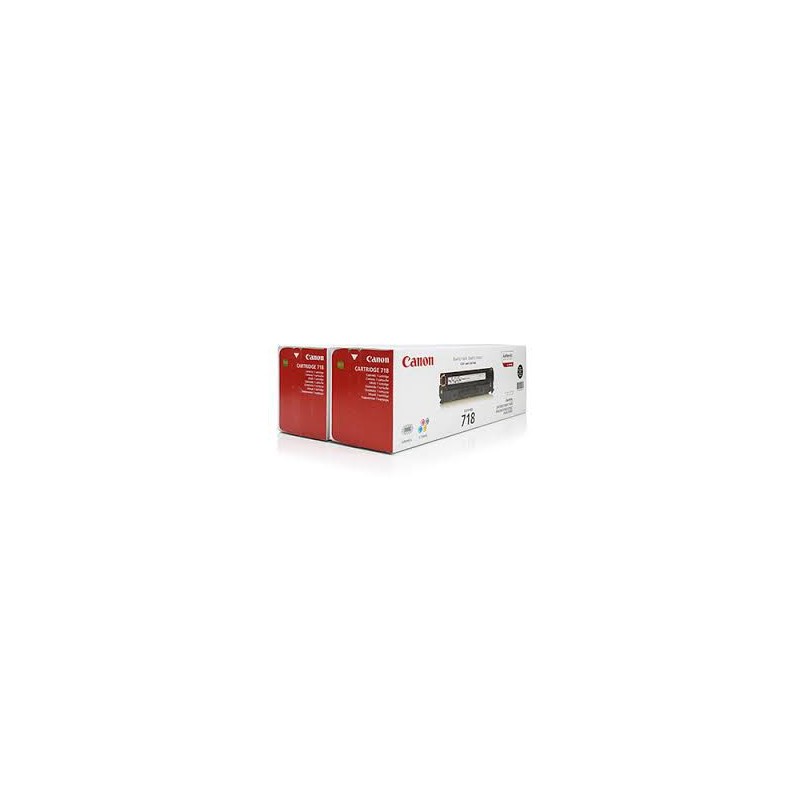 Toner Canon 718 Noir réf. 2662B017 2 x 3 400 pages pour imprimante LBP 7200. 7660 7680