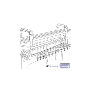 C6074-60385 Pinch Assembly traceur HP Designjet 1050C 1050C+ 1055CM 1055CM+