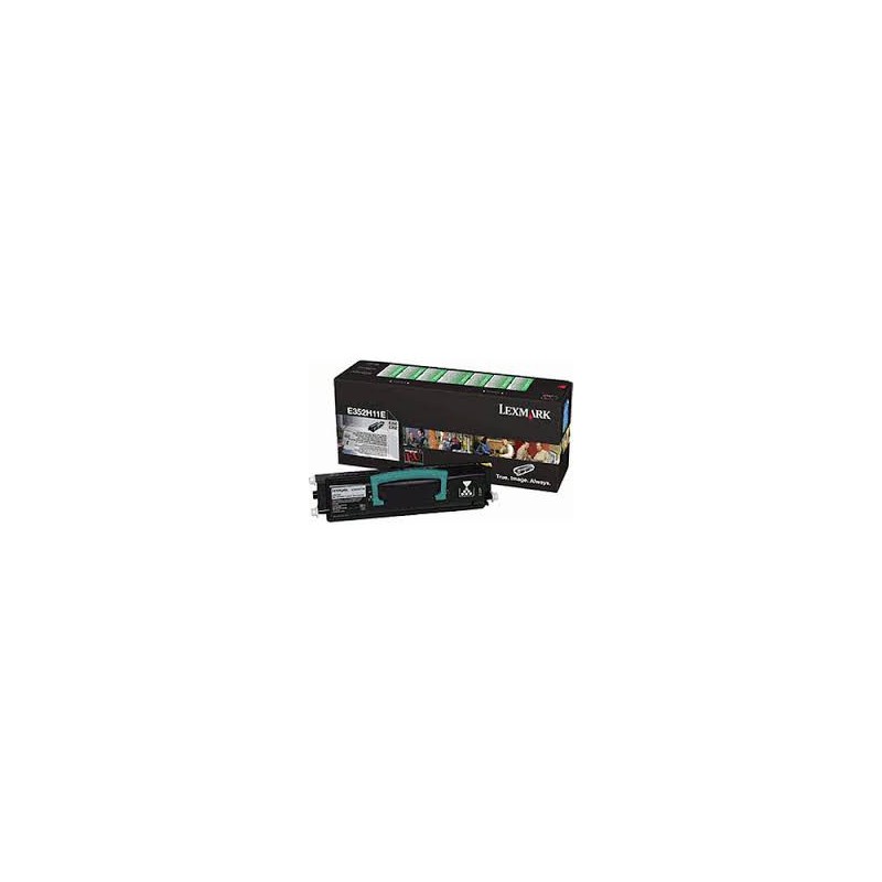 E352H11E Toner Noir pour imprimante Lexmark E350, E352