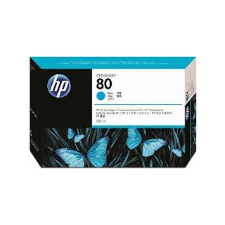 HP Ink C4846A No.80 Cyan 350ml pour traceur Designjet 1050C, 1055CM