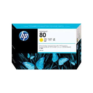 HP Ink C4848A No.80 Jaune 350ml pour traceur Designjet 1050C, 1055CM