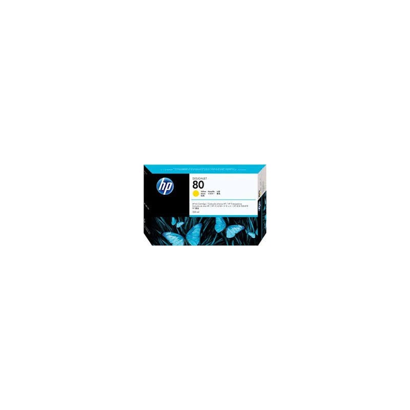 HP Ink C4848A No.80 Jaune 350ml pour traceur Designjet 1050C, 1055CM