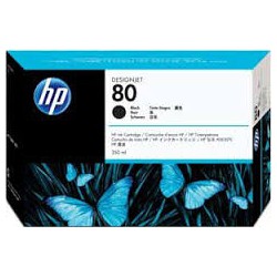 HP Ink C4871A No.80 Noir 350ml pour traceur Designjet 1050C, 1055CM