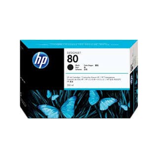 HP Ink C4871A No.80 Noir 350ml pour traceur Designjet 1050C, 1055CM