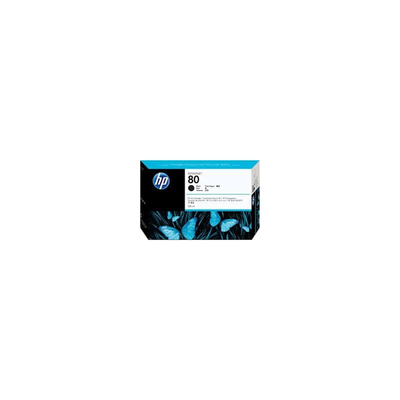 HP Ink C4871A No.80 Noir 350ml pour traceur Designjet 1050C, 1055CM