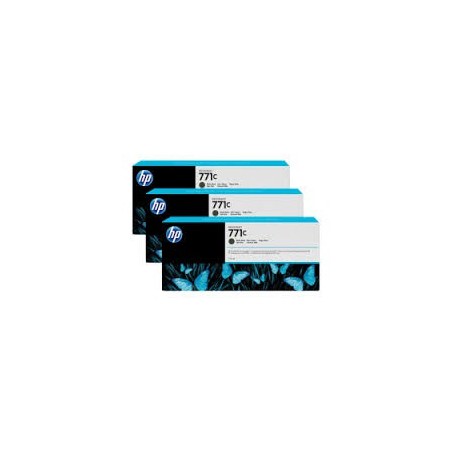 HP Ink B6Y31A No.771C Matte Noir 3 x 775ml pour traceur Designjet Z6200ps HP Ink B6Y31A No.771C Matte Noir 3 x 775ml pour traceur Designjet Z6200ps