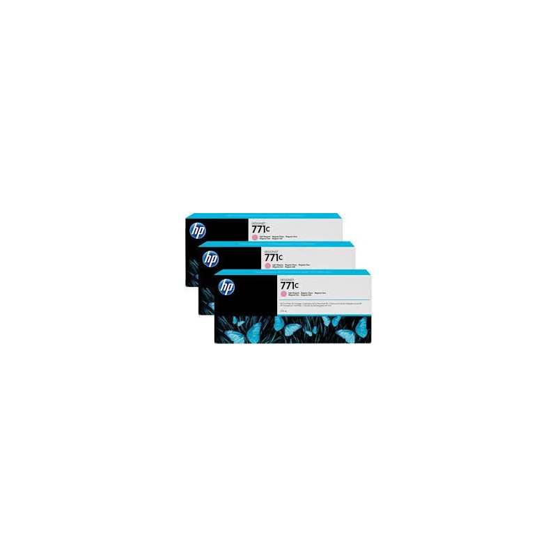 HP Ink B6Y35A No.771C Light Magenta 3 x 775ml pour traceur Designjet Z6200ps