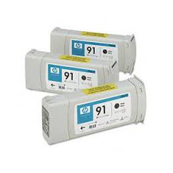 HP Ink C9480A No.91 Matte Noir 3 x 775ml pour traceur Designjet Z6100ps