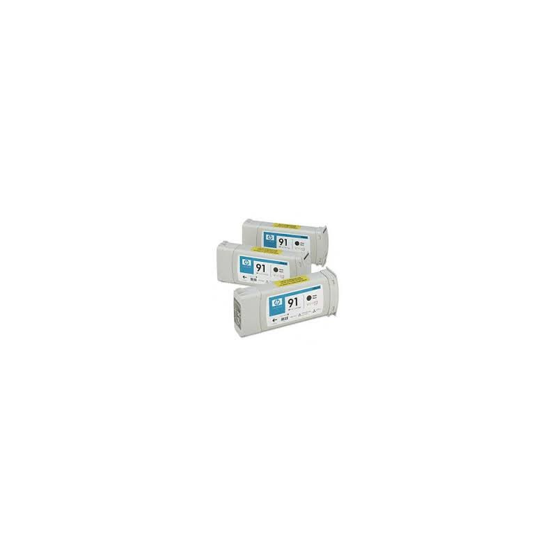HP Ink C9480A No.91 Matte Noir 3 x 775ml pour traceur Designjet Z6100ps