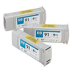 HP Ink C9480A No.91 Photo Noir 3 x 775ml pour traceur Designjet Z6100ps