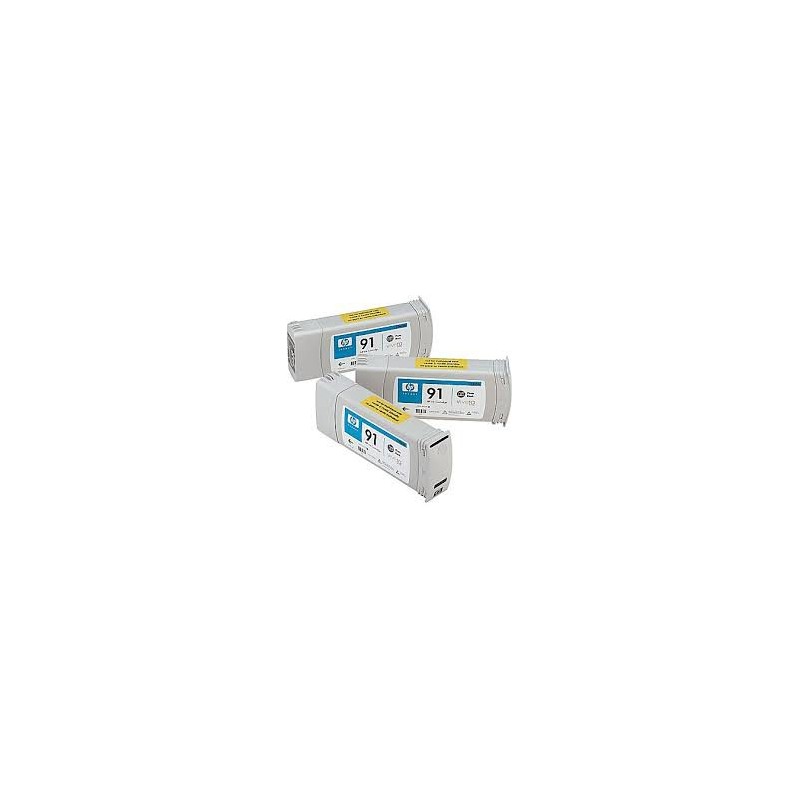 HP Ink C9480A No.91 Photo Noir 3 x 775ml pour traceur Designjet Z6100ps