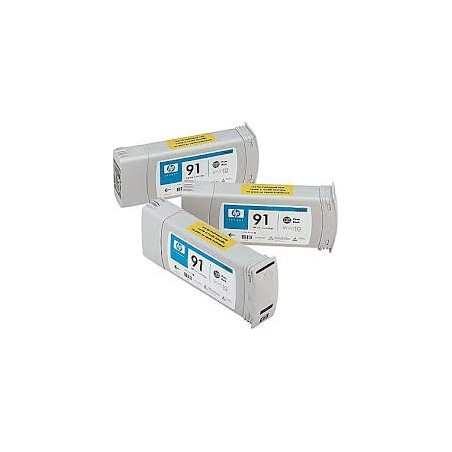 HP Ink C9480A No.91 Photo Noir 3 x 775ml pour traceur Designjet Z6100ps HP Ink C9480A No.91 Photo Noir 3 x 775ml pour traceur Designjet Z6100ps
