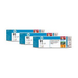 HP Ink C9482A No.91 Light Grey 3 x 775ml pour traceur Designjet Z6100ps