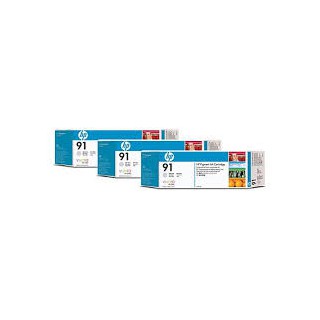 HP Ink C9482A No.91 Light Grey 3 x 775ml pour traceur Designjet Z6100ps