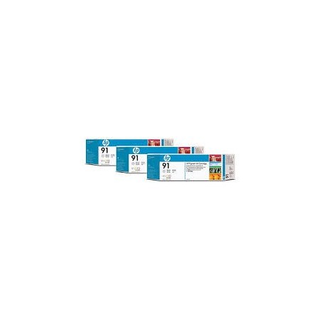 HP Ink C9482A No.91 Light Grey 3 x 775ml pour traceur Designjet Z6100ps HP Ink C9482A No.91 Light Grey 3 x 775ml pour traceur Designjet Z6100ps