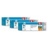 HP Ink C9483A No.91 Cyan 3 x 775ml pour traceur Designjet Z6100ps
