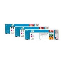 HP Ink C9484A No.91 Magenta 3 x 775ml pour traceur Designjet Z6100ps