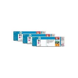 HP Ink C9484A No.91 Magenta 3 x 775ml pour traceur Designjet Z6100ps