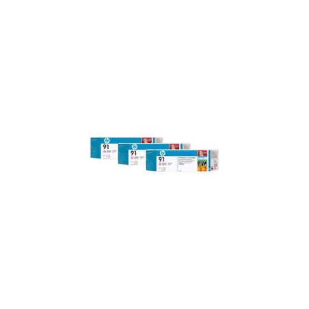 HP Ink C9487A No.91 Light Magenta 3 x 775ml pour traceur Designjet Z6100ps