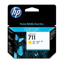 HP Ink CZ132A No.711 Jaune 29ml pour traceur Designjet T120, T520